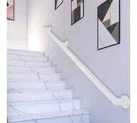 Main courante d'escalier blanche de 80 cm - Rampe murale de 6 m pour intérieur et extérieur Barre de soutien de sécurité pour escaliers et couloirs Main courante durable de 3,4 m pour une meilleure
