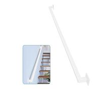 Main courante d'escalier blanche en tube carré pour intérieur/extérieur, tige de support mural en métal en fer forgé (taille : 350 cm), solution de sécurité élégante et durable
