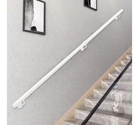 Main courante d'escalier blanche, rampe en fer forgé en métal de 1 à 20 pieds de long, rampe à main courante en tube rond galvanisé pour marches intérieures et extérieures balustre(90cm)