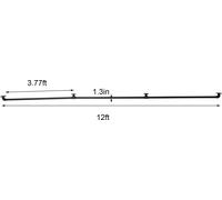 Main courante d'escalier, construction en fer galvanisé durable, design élégant, 12ft