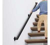 Main courante d'escalier de 120 cm - Garde-corps d'intérieur/extérieur en fer de 190 cm pour marches - Support de sécurité durable pour escaliers - Design moderne pour la maison et le jardin