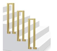 Main Courante D'escalier Dorée En Forme De U For Marches Intérieures/extérieures Et De Garage, Rampe Moderne En Métal Antirouille Robuste Avec Kit D'installation Facile(Gold,65cm/25.5in)