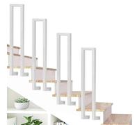 Main Courante D'escalier Dorée En Forme De U For Marches Intérieures/extérieures Et De Garage, Rampe Moderne En Métal Antirouille Robuste Avec Kit D'installation Facile(White,85cm/33.4in)