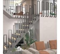 Main Courante D'escalier Dorée En Forme De U For Marches Intérieures/extérieures Et De Garage, Rampe Moderne En Métal Antirouille Robuste Avec Kit D'installation Facile(Black,35cm/13.7in)
