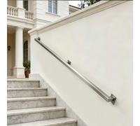 Main courante d'escalier en acier inoxydable - Kit complet，rampe d'escalier de sécurité antidérapante à montage mural pour bars, lofts, couloir de maternelle(90cm)