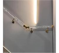 Main courante d'escalier en acrylique transparent avec fixations dorées, barre de support antidérapante pour une utilisation en intérieur dans les appartements et les couloirs