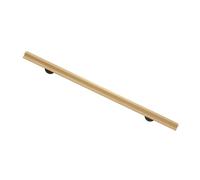 Main courante d'escalier en bois massif avec supports - Barre d'appui antidérapante pour intérieur/extérieur - Idéale pour les personnes âgées et les enfants
