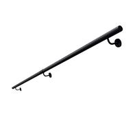 Main courante d'escalier en métal de 37 m pour intérieur et extérieur - Barre de soutien antidérapante avec support mural - 180 cm - Main courante antidérapante pour escaliers