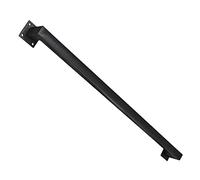 Main courante d'escalier en tuyau - Rampe d'escalier tubulaire noire de 30/50 cm, main courante en métal d'escaier en tuyau carré pour mur | Barres d'appui pour personnes âgées, garde-corps en métal