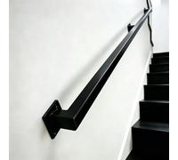 Main Courante D'escalier Industrielle, Barre De Tuyau Antidérapante, Rail De Pied, Rail D'escalier Mural, Main Courante De Tuyau En Fer Noir Pour Escaliers Intérieurs Extérieurs(0.8m)