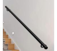 Main courante d'escalier industrielle en tubes, mains courantes métalliques murales pour marches intérieures/extérieures rampe, tige de support de sécurité de couloir rampe d'escalier(250cm)