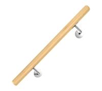 Main courante d'escalier intérieure : sécurité montée en bois de hêtre, protecteur en bois à profil circulaire avec supports, support de garde-corps antidérapant, couvercle fin inclus rail protecteur