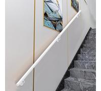 Main courante d'escalier moderne rampe de support antidérapante blanche pour marches extérieures ou rampe intérieure barre d'appui de sécurité en métal à montage mural(240cm)