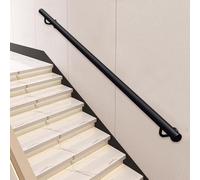 Main courante d'escalier murale - Rampe d'escalier industrielle, tube de 3,2 cm de diamètre - Main courante en fer forgé pour intérieur et extérieur - Balustre de sécurité(270cm)