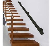 Main courante d'escalier pour escaliers 30 à 600 cm en métal Kit de support | Rampe d'escalier murale industrielle noire