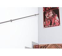 Main courante: diamétre 20 mm, L. 600 cm. en acier satiné, débit de 80 kg - complet