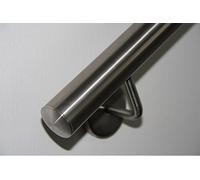 Main Courante en acier inoxydable (AISI 304) poli Diametre 42,4mm - Embouts bombés - Avec des supports soudés - Longueur: 1800 mm