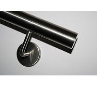 Main Courante en acier inoxydable (AISI 304) poli Diametre 42,4mm - Embouts droîtes - Avec des supports soudés - Longueur: 1800 mm