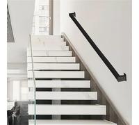 Main courante en acier inoxydable pour escalier intérieur/extérieur - Rampe de 60 cm - Noir - Pour marches - Durable - Garde-corps d'escalier - Garde-corps de terrasse et de terrasse (480 cm)