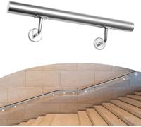 Main courante en acier inoxydable TolleTour, rampe murale 50 cm, rampe d'escalier en acier inoxydable pour l'intérieur et l'extérieur