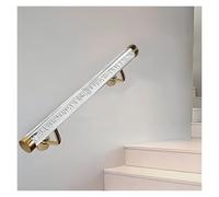 Main Courante En Acrylique Transparent for Escaliers Intérieurs, Rampe D'escalier Intérieure En Cristal Transparent Antidérapant,Main Courante Murale avec Supp(100cm/3.2ft/39.4in)