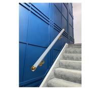 Main courante en acrylique transparent personnalisable pour une utilisation en intérieur et en extérieur (4861 cm) avec supports dorés, solution solide et élégante de 500 cm de long