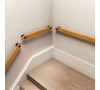 Main courante en bois, accoudoir d'escalier, rampes de 30 à 600 cm, barre de support antidérapante pour escalier, poignée de montage mural pour la maison, personnes âgées et enfants, kit barre d'appui