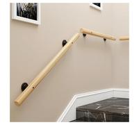 Main courante en bois pour escaliers - Rampe d'escalier de sécurité murale antidérapante avec supports, rampe réglable pour intérieur/extérieur pour personnes âgées et enfants (B, 180CM)