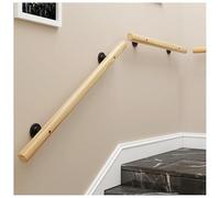 Main courante en bois pour escaliers - Rampe d'escalier de sécurité murale antidérapante avec supports, rampe réglable pour intérieur/extérieur pour personnes âgées et enfants (B, 180CM)
