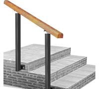 Main courante en bois - Supports d'angle réglables de 0 ° à 270 °, barre d'appui de sécurité pour marches extérieures, main courante latérale pour maison, jardin, couloir et terrasse