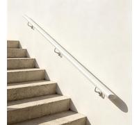 Main courante en fer forgé pour extérieures，barre d'appui de sécurité | Kit de rampes d'escalier modernes pour la maison，le loft，le porche，la terrasse，le garage，le patio，le balcon(540cm)