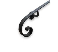 Main courante en fer Mod. Chartreux - Longueurs de 50 cm à 400 cm - Convient pour la décoration de la maison intérieure/extérieure, sez.30 x 10 mm, Made in Italy (Nero Antracite, 200 cm)