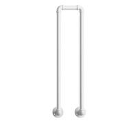 Main courante en forme de U en fer forgé industriel, barre de support antidérapante pour intérieur/extérieur, porche, terrasse, loft, jardin et couloir