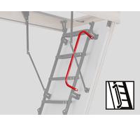 Main courante en métal droite, gauche 468 mm pour escalier au sol OMAN rouge