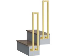 Main Courante en Métal pour Escaliers 35 cm-100 cm Main Courante d'escalier montée sur Le côté Garde-Corps en Fer forgé Rampe intérieure et extérieure Garde-Corps de sécurité Tige de Support(100cm)