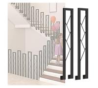 Main courante en U personnalisée 70105 cm Garde-corps décorative en fer pour intérieur Idéal pour les personnes âgées dans les appartements villas et greniers Garde-corps d'escalier noir