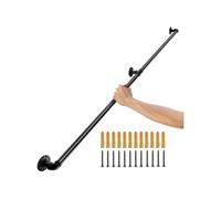 Main Courante Escalier Rampe 180cm Acier Carbone Capacité 200kg/Tube 2 Tubes 3,2cm