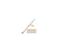 Main Courante Escalier Rampe 3,3m 3 Tubes Acier Carbone Murale 200kg/Tube