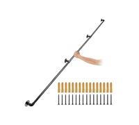 VEVOR Main Courante Escalier Rampe 3m 3 Tubes Acier Carbone Murale 200kg/Tube