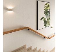 Main Courante Escalier, Rampe d'escalier en Bois pour loft, kit de Support en Bois pour Barres d'appui, Rampe de Pied Industrielle, Tige de Support Robuste