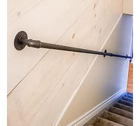 Main Courante Escalier, Rampe d'escalier pour sécurité intérieure, Rampe antidérapante, Tige de Support forgée, kit Complet, Barres, greniers, Maternelle, Garde-Corps, Couloir