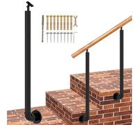 Main courante extérieure pour marches - rampe latérale avec kit d'installation pour jardin, porche, terrasse, balustrade