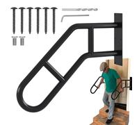 Main courante extérieure, rampe d'escalier intérieur - Main courante murale robuste pour intérieur et extérieur avec 1 à 3 marches pour piscine, entrée, balcon, garage