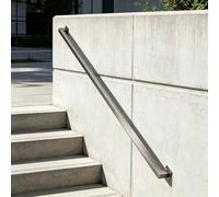 Main courante industrielle de 1pied - 20pieds pour escalier intérieur et extérieur，kit de barre d'appui，rampe d'escalier en métal en acier inoxydable，support mural de sécurité(420cm)