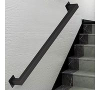 Main courante industrielle en métal pour escalier intérieur extérieur patios lofts et vérandas Conception de tuyau de fer durable (taille : 150 cm)