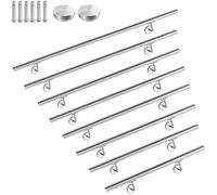 Main courante inox pour escalier intérieur et extérieur Aufun - Ø 42mm - argenté 60cm