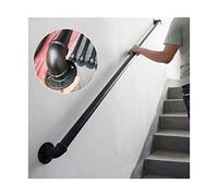 Main Courante Main Courante d'escalier sur Le Mur Ensemble de Main Courante for Une Utilisation intérieure Stable sans vaciller Très(Black,18ft/540cm)