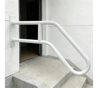 Main Courante, Main Courante pour Escalier Exterieur, Adaptées à 1 à 3 Marches, Poignée Antidérapante en Forme de U, Conviennent aux Terrasses(White,58 cm/23 in)
