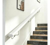 Main courante métallique moderne antidérapante, rampe d'appui intérieur et extérieur, kit blanc pour escalier, barre de sécurité avec poignée de support pour balustrade murale(300cm)