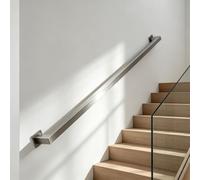 Main courante moderne en acier inoxydable, 1m 1.5m 2m 2.5m 3m rampe d'escalier, barre de support murale pour kit de rampe d'appui intérieure et extérieure(270cm)